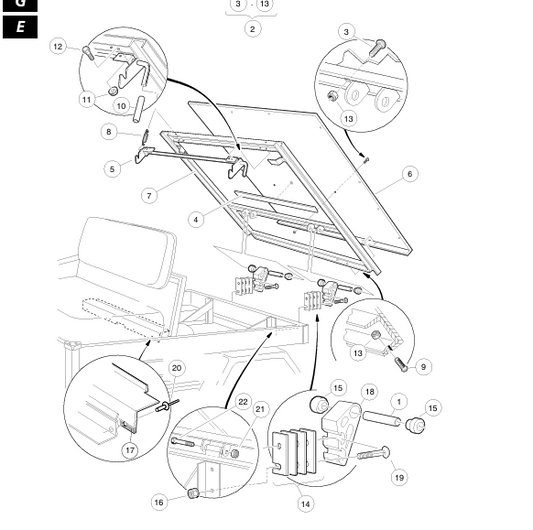 Tilt Bed, Carryall 1 | Fits Club Car | Part #1015427 OEM