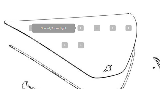 BONNET (TOPAZ LIGHT) | Fits GARIA | Part #G2161304001C2B