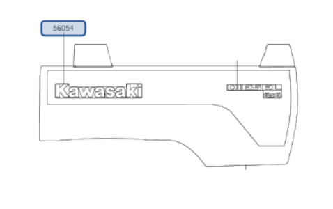 MARK,CARRIER,KAWASAKI | Fits KAWASAKI | Part #56054-1530 OEM