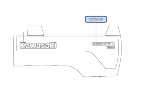 MARK,RR CARRIER,LH,DIESEL 4X4 | Fits KAWASAKI | Part #56054-1961 OEM