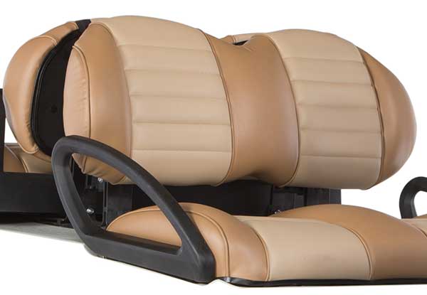 FRONT SEAT BACK PREMIUM CAMELLO AND LIGHT BEIGE | Fits Club Car | Part #47671439024 OEM