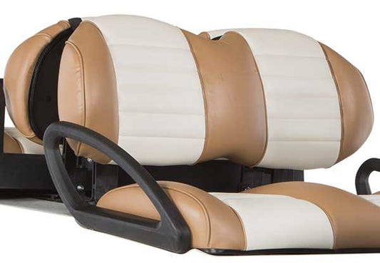 Premium Camello/Off-White 2 Tone Seat Back for Tempo, Onward, Precedent | Fits Club Car | Part #47671439025 OEM