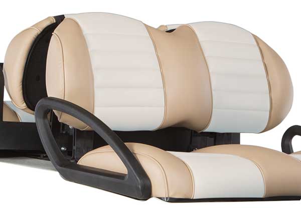 FRONT SEAT BOTTOM PREMIUM LIGHT BEIGE AND OFF WHITE | Fits Club Car | Part #105223326 OEM